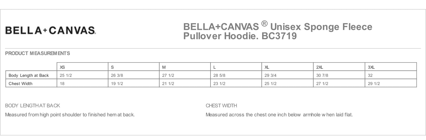 L Printed - Bella Canvas Fleece Hoodie - Toddler/Youth/Adult