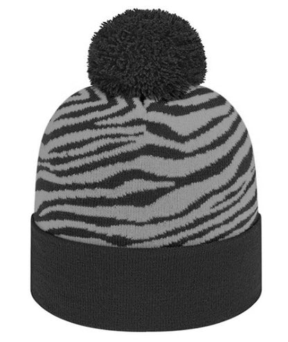 HHA Embroidered Logo - CUSTOM Tiger Pattern Knit Hat -  LIMITED INVENTORY