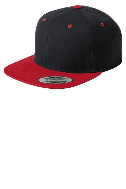 Yupoong® Flat Bill Snapback Cap